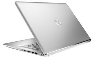 silver backside of high performance laptop