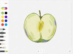 Glaxy tab s pen apple drawing
