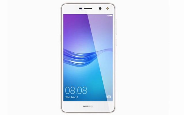 White Huawei Y5 2017 smartphone front view