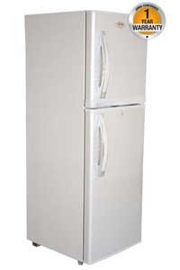 MIKA MRDCD95SBR Double-Door Refrigerator 9.5Cu.Ft 255 Litres Silver Brush